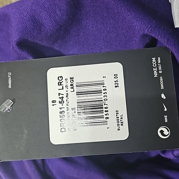 Men's Nike Futura Just Do It Tee Short Sleeve Crew Neck T-Shirt LARGE Purple NEW - Picture 3 of 3